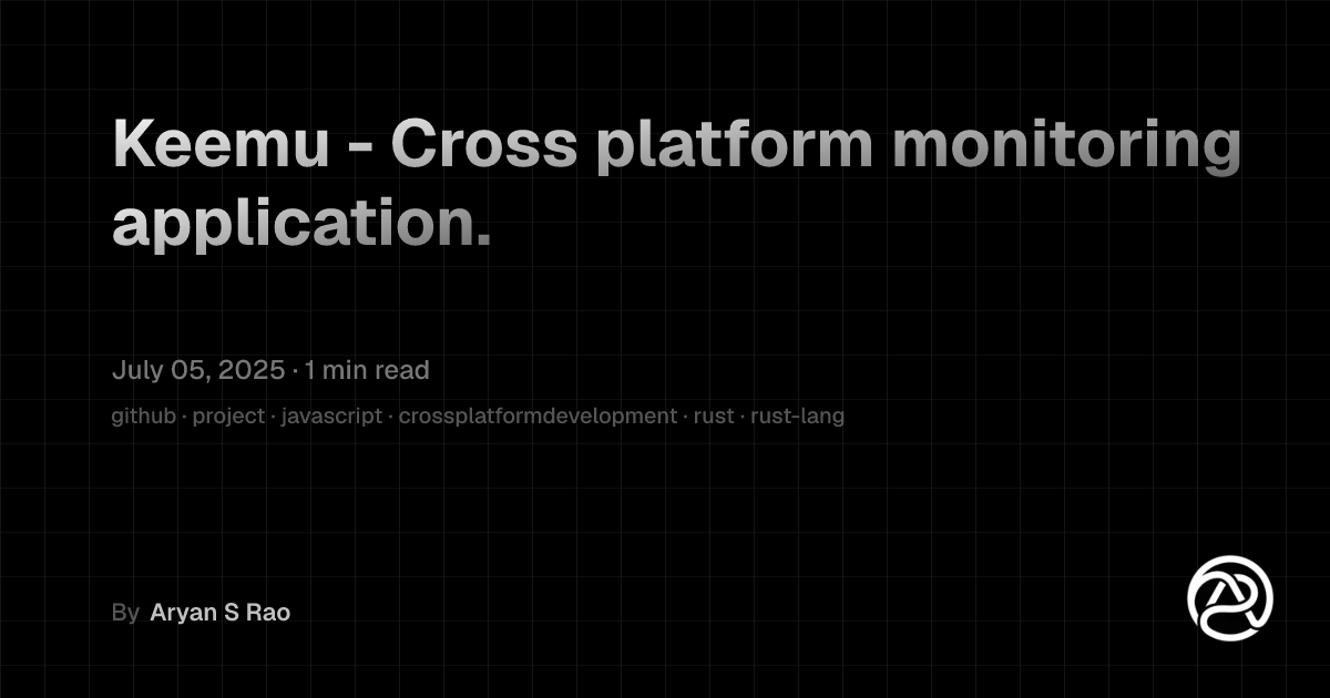 Keemu - Cross platform monitoring application.