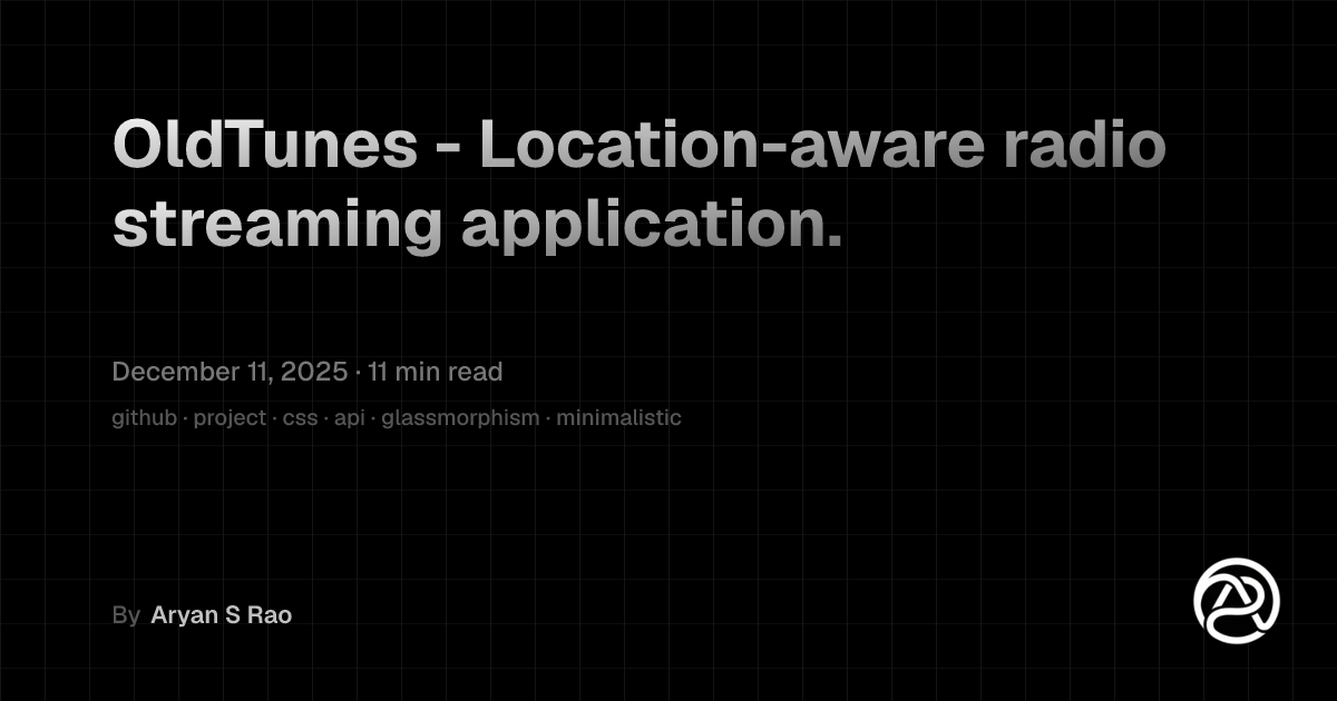 OldTunes - Location-aware radio streaming application.
