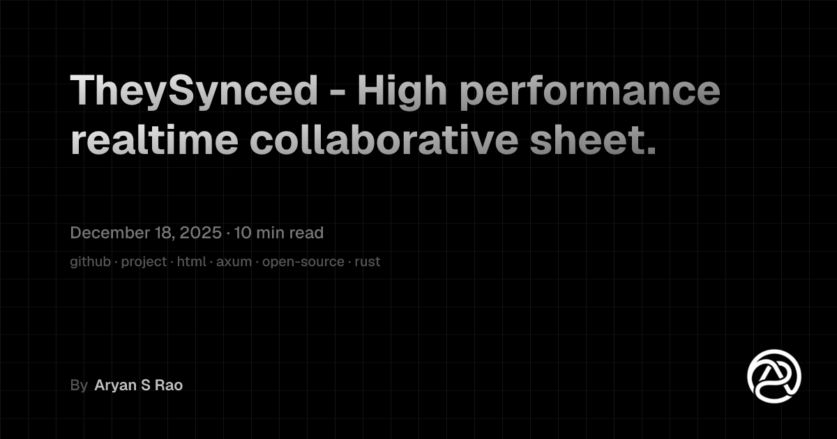 TheySynced - High performance realtime collaborative sheet.