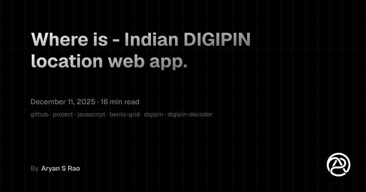 Where is - Indian DIGIPIN location web app.
